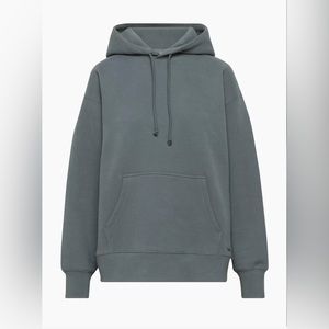 TNA Cozy Boyfriend Fleece Hoodie Echo Grey Size XS